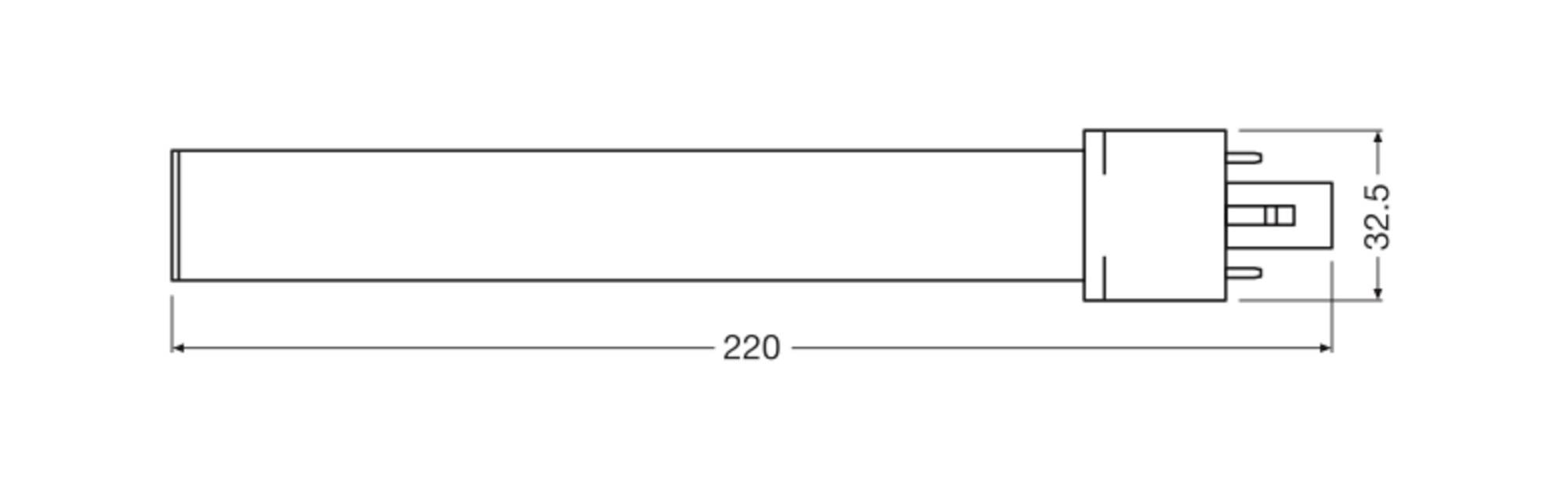 OSRAM HOMELIGHTING 4099854502514 LED-Röhre EEK E (A - G) G23 Röhrenform 6 W Tageslichtweiß (Ø) 32.5 mm 1 St.-1