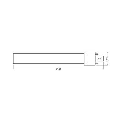 OSRAM HOMELIGHTING 4099854502514 LED-Röhre EEK E (A - G) G23 Röhrenform 6 W Tageslichtweiß (Ø) 32.5 mm 1 St.-1