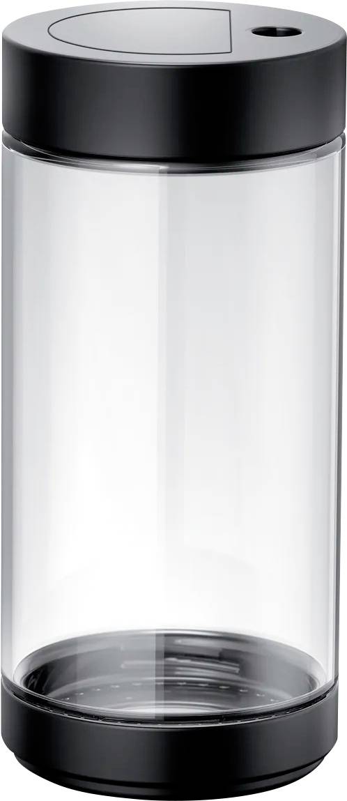 Siemens Glasmilchbehälter für Kaffeevollautomaten EQ500, EQ700 classic und EQ6 plus TZ80008 Milchkännchen Schwarz, Trans-0