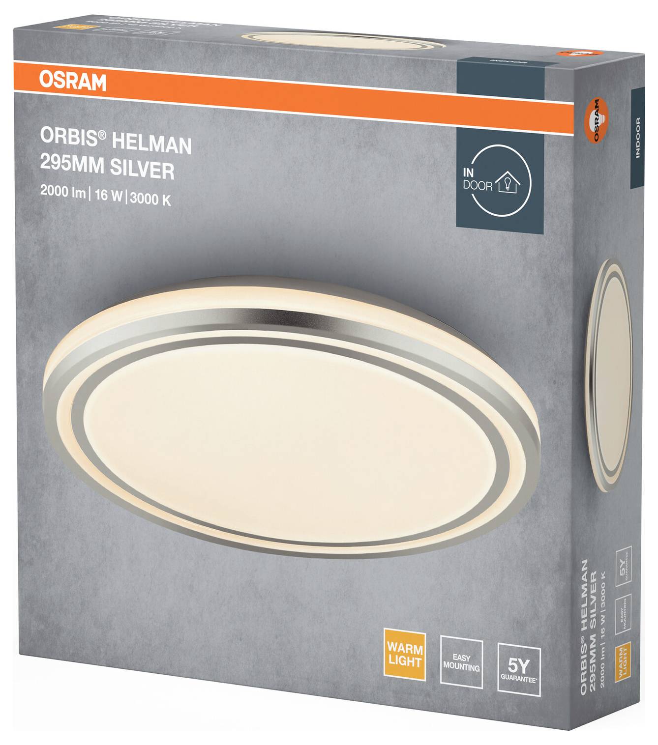 OSRAM HOMELIGHTING 4099854448065 Orbis Helman 295MM 16W 830 White and Silver Deckenleuchte LED 16 W Silber-2