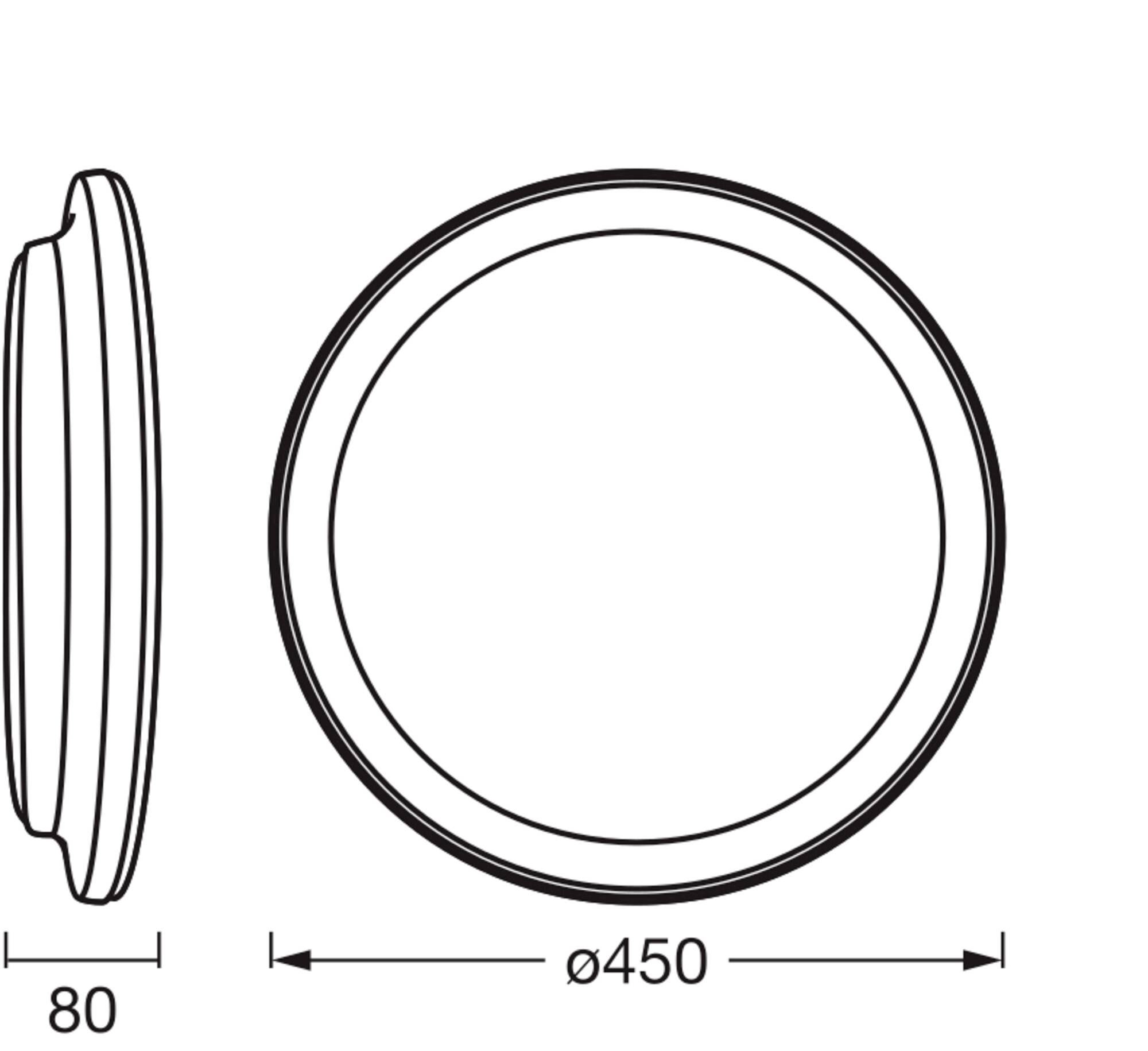 OSRAM HOMELIGHTING 4099854449789 Orbis Pederson 450MM 24W 830 White Deckenleuchte LED LED 24 W Weiß-4