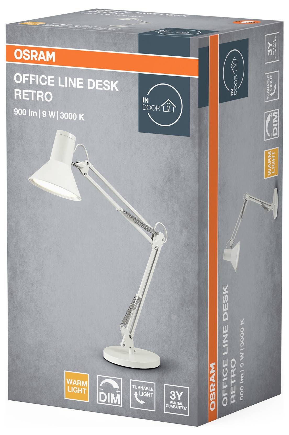 OSRAM HOMELIGHTING Office Line Desk Retro 9W 830 Dimmable White 4099854464010 Schreibtischleuchte 9 W Weiß-2