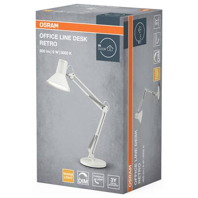 OSRAM HOMELIGHTING Office Line Desk Retro 9W 830 Dimmable White 4099854464010 Schreibtischleuchte 9 W Weiß-2