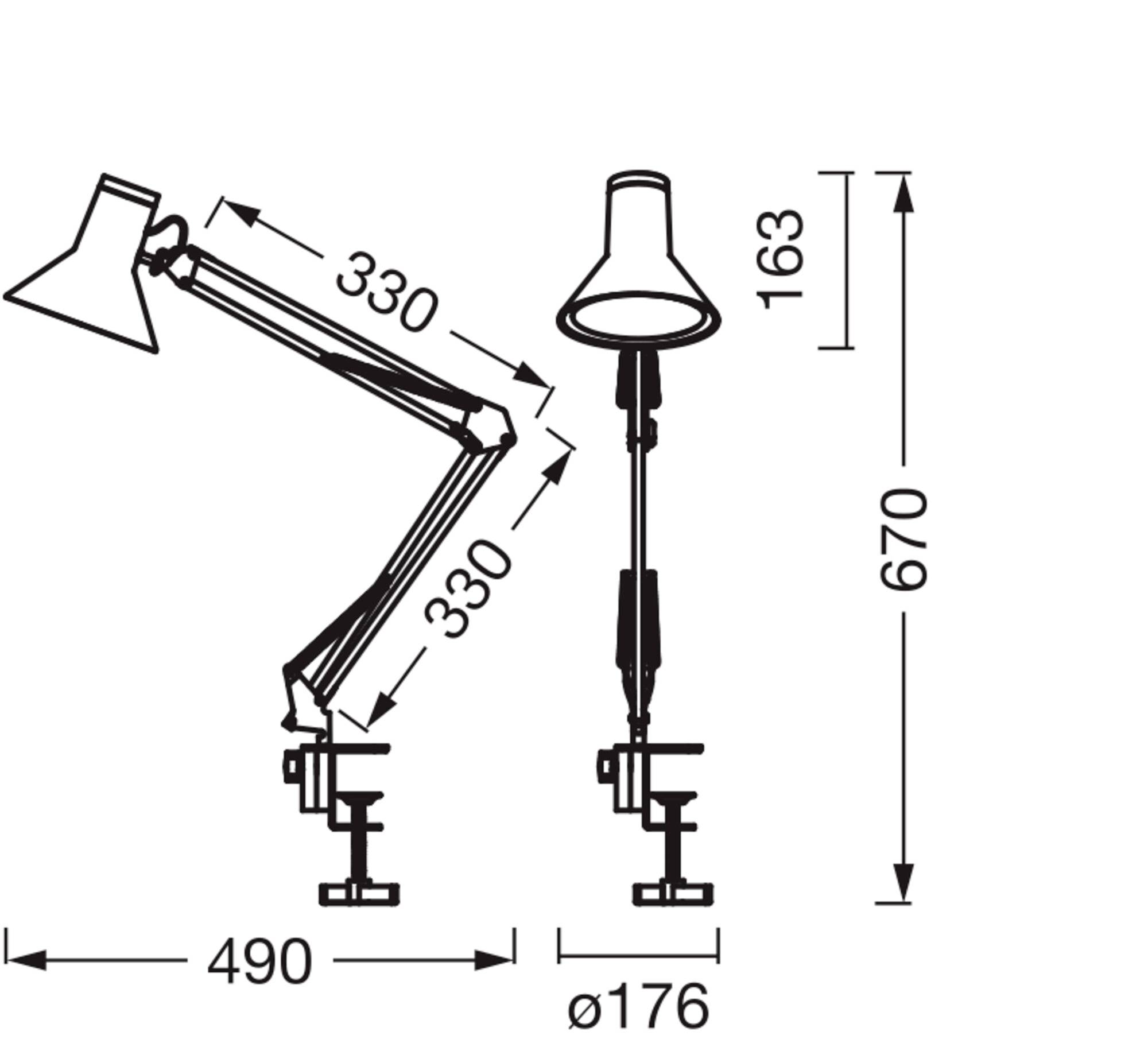 OSRAM HOMELIGHTING Office Line Desk Retro Clip 9W 830 Dimmable Black 4099854464034 Klemmleuchte 9 W Schwarz-4