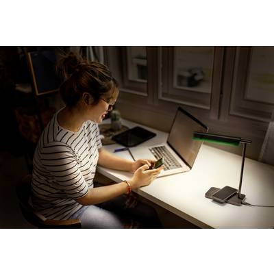 OSRAM HOMELIGHTING Office Line Desk Roof Inductive Charging 19W CCT Dimmable Black 4099854464096 Schreibtischleuchte LED-3