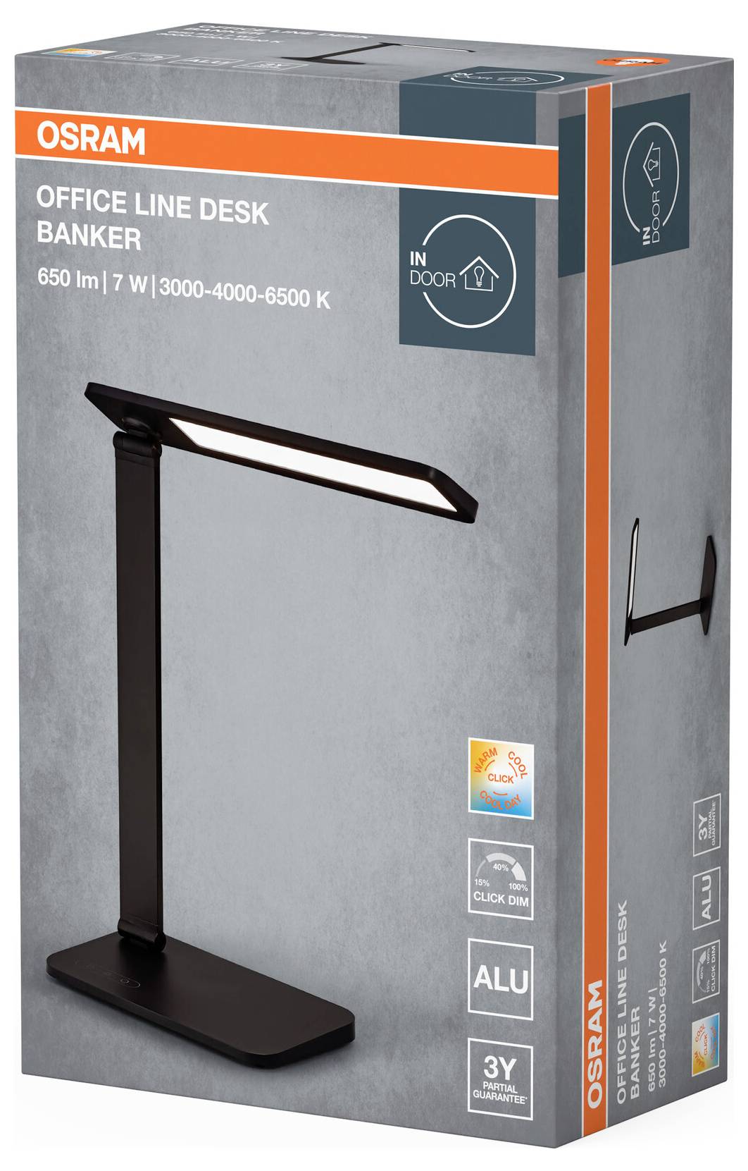 OSRAM HOMELIGHTING Office Line Desk Banker 7W CCT Dimmable Black 4099854464157 Schreibtischleuchte 7 W Schwarz-2