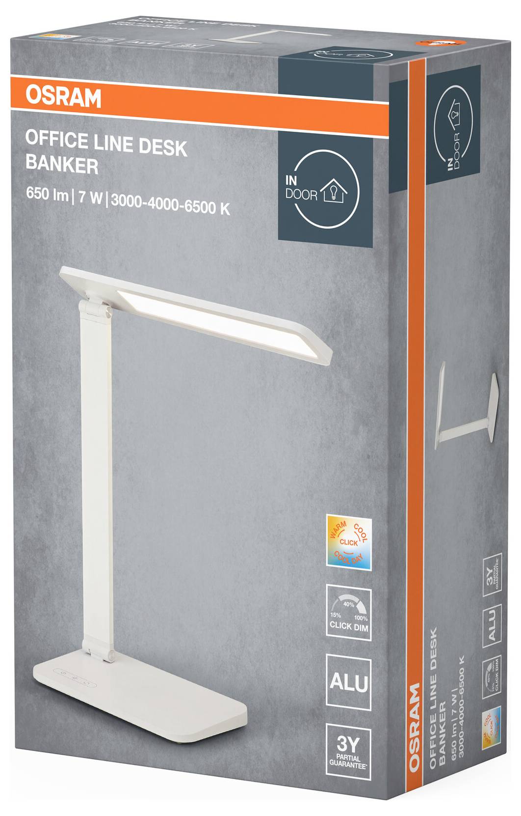 OSRAM HOMELIGHTING Office Line Desk Banker 7W CCT Dimmable White 4099854464171 Schreibtischleuchte 7 W Weiß-2