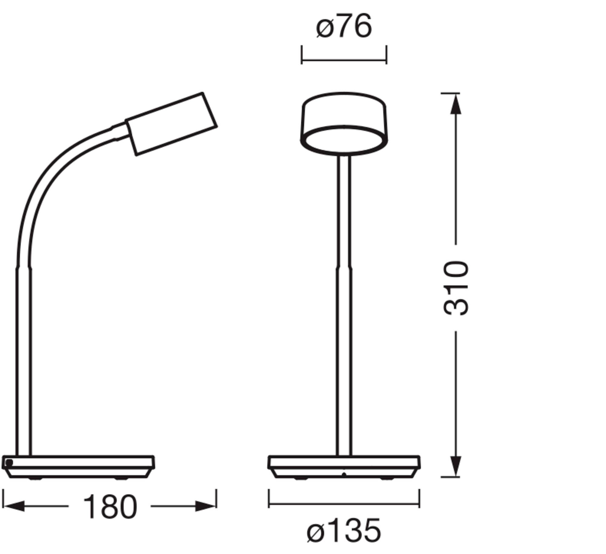 OSRAM HOMELIGHTING Office Line Desk Cylinder 4.8W CCT Dimmable Black 4099854464256 Schreibtischleuchte 4.8 W Schwarz-4
