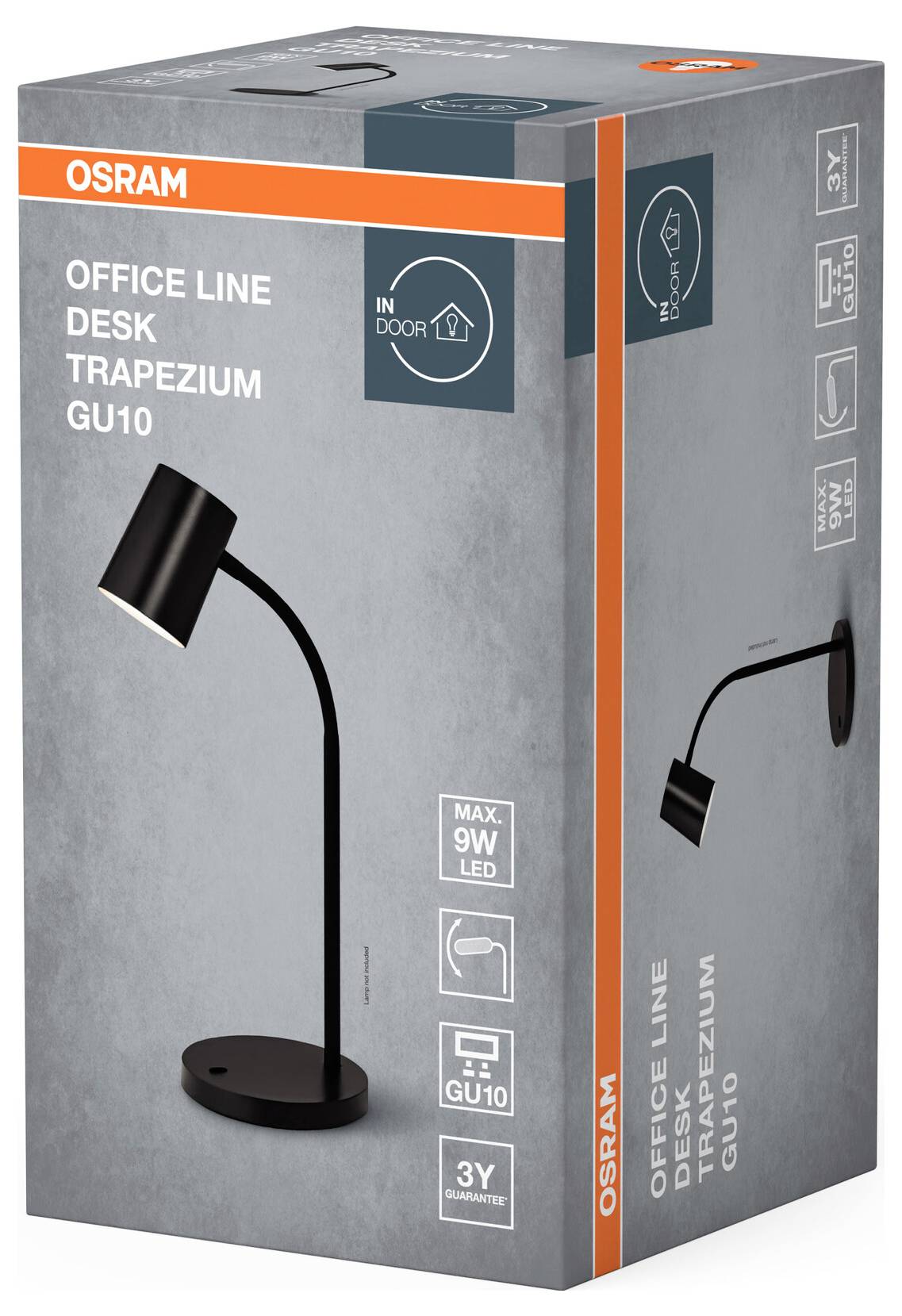 OSRAM HOMELIGHTING Office Line Desk Trapezium GU10 Black 4099854464331 Schreibtischleuchte GU10 Schwarz-2