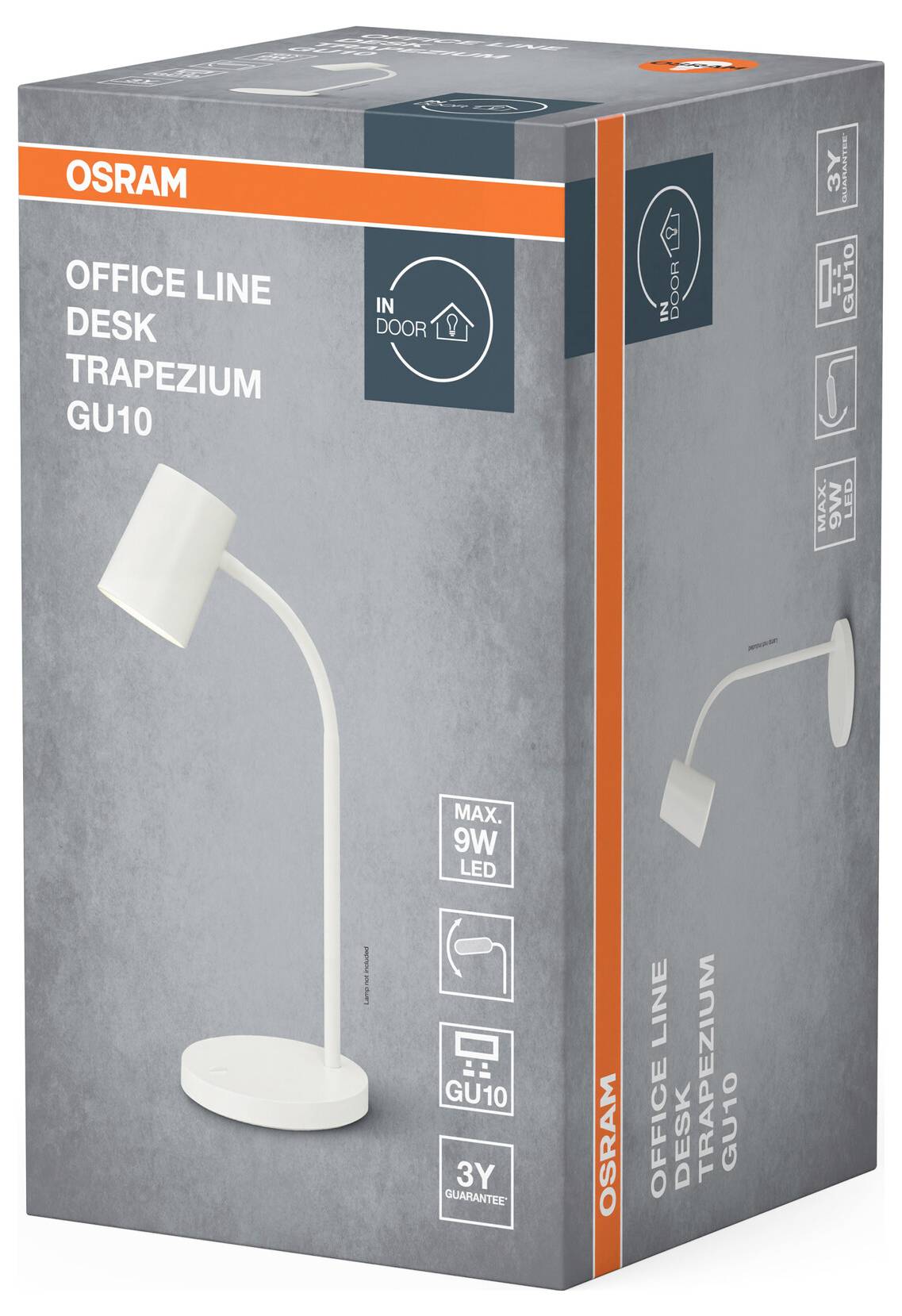 OSRAM HOMELIGHTING Office Line Desk Trapezium GU10 White 4099854464355 Schreibtischleuchte GU10 Weiß-2