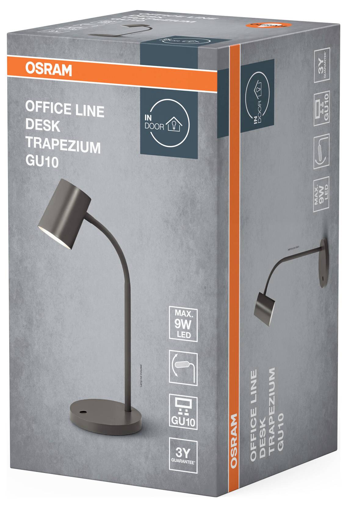 OSRAM HOMELIGHTING Office Line Desk Trapezium GU10 Grey 4099854464379 Schreibtischleuchte GU10 Grau-2
