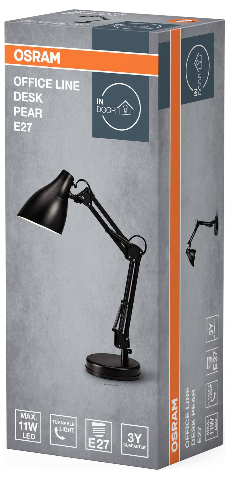 OSRAM HOMELIGHTING Office Line Desk Pear E27 Black 4099854464478 Schreibtischleuchte E27 Schwarz-2