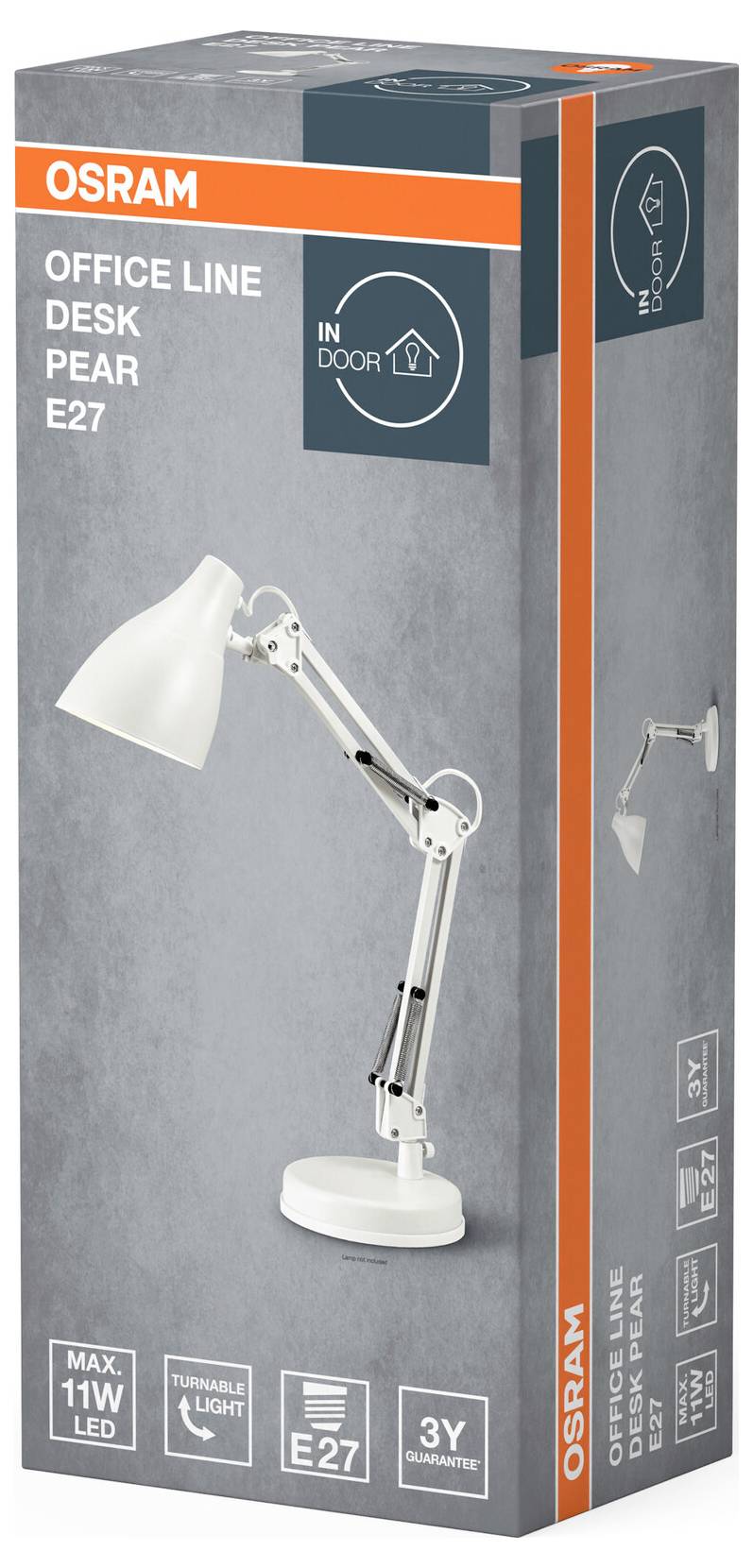 OSRAM HOMELIGHTING Office Line Desk Pear E27 White 4099854464492 Schreibtischleuchte E27 Weiß-2