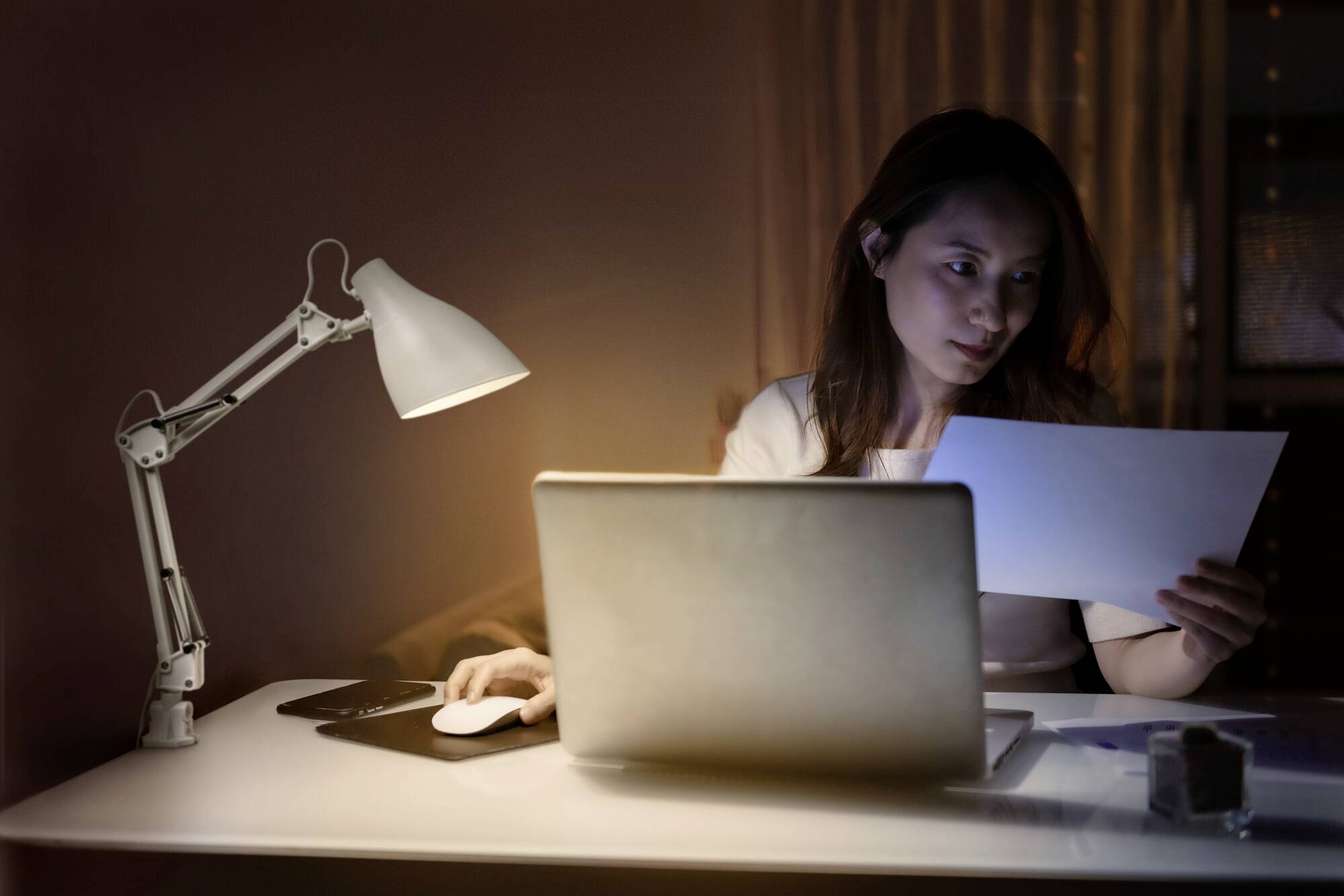 OSRAM HOMELIGHTING Office Line Desk Pear Clip E27 White 4099854464669 Klemmleuchte Weiß-3