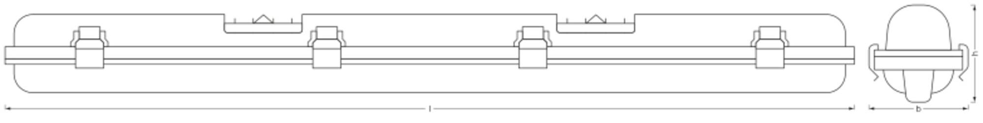 OSRAM HOMELIGHTING Submarine Sensor 60cm 8W 4000K LED-Feuchtraum-Wannenleuchte mit Bewegungsmelder-3