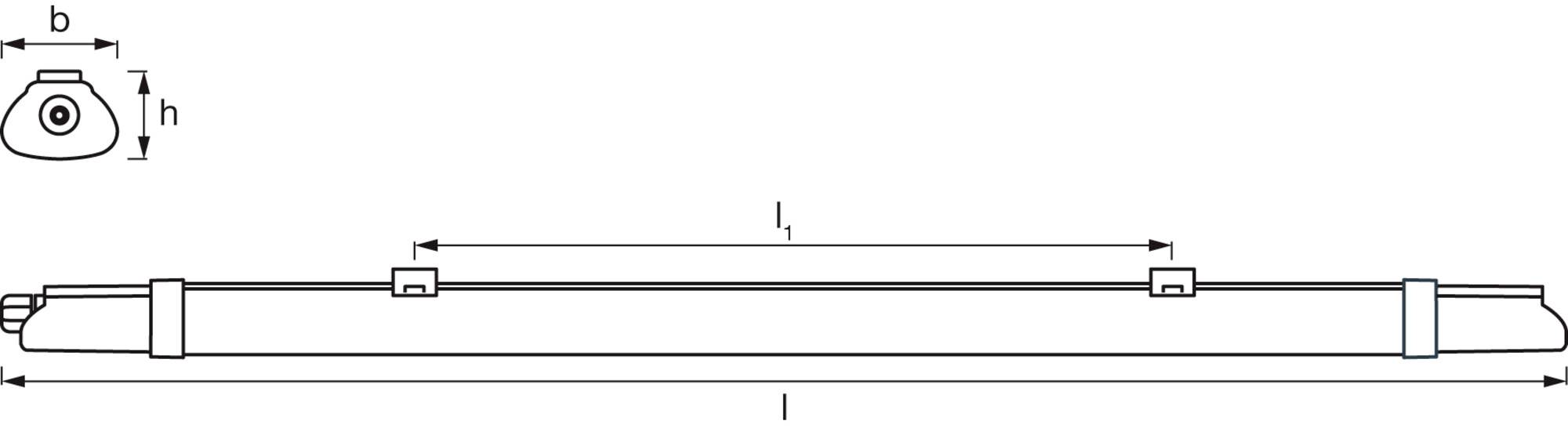 OSRAM HOMELIGHTING Submarine Integrated Slim Value 0.6M 10W 4000K LED-Feuchtraumleuchte-3