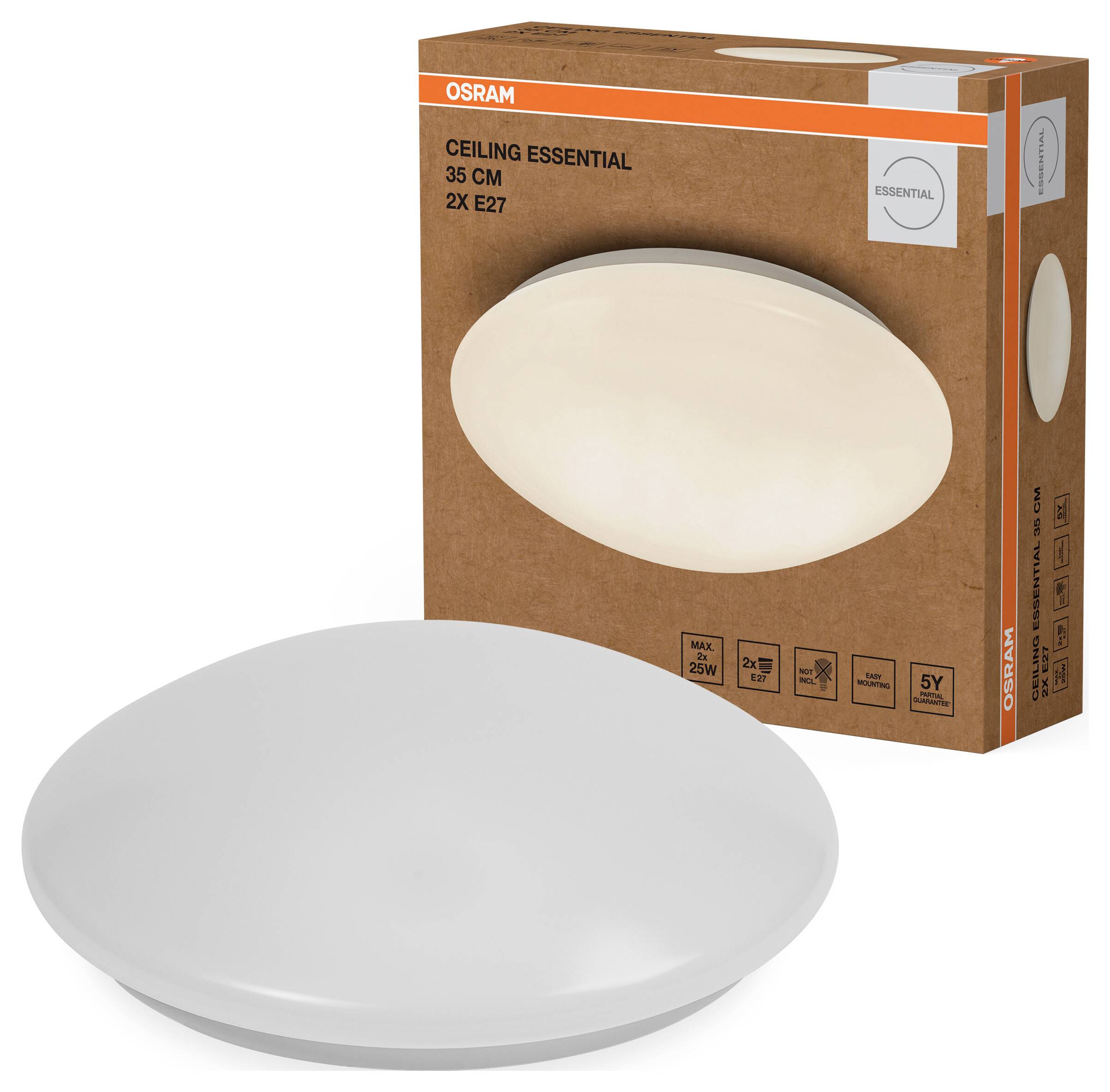 OSRAM HOMELIGHTING Ceiling Essential 350mm 2xE27 4099854444623 LED-Außenwandleuchte LED E27 Weiß-1