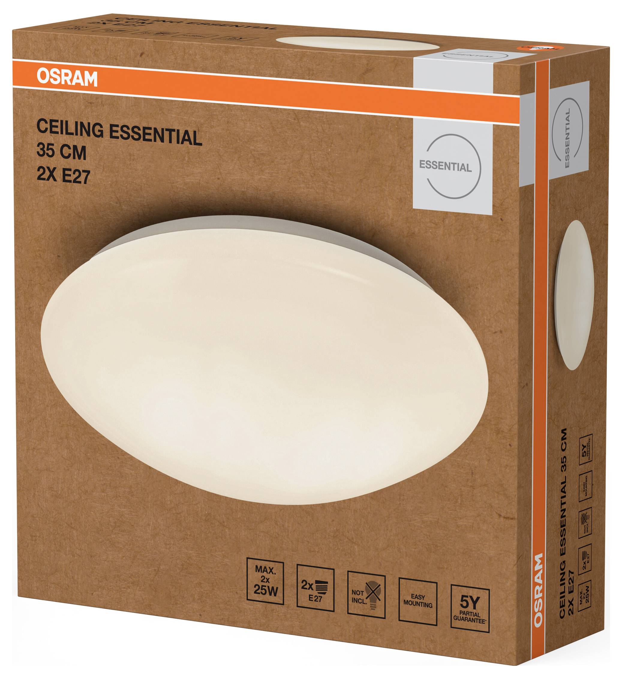 OSRAM HOMELIGHTING Ceiling Essential 350mm 2xE27 4099854444623 LED-Außenwandleuchte LED E27 Weiß-2