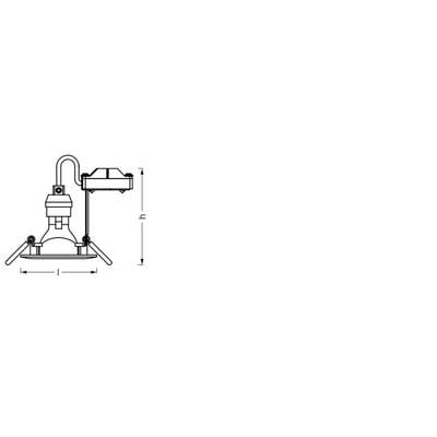 OSRAM HOMELIGHTING 4099854444548 Spotlight Recess Set Incl. Osram LED 4.3W GU10 Brushed Nickel LED-Deckenleuchte LED GU1-3