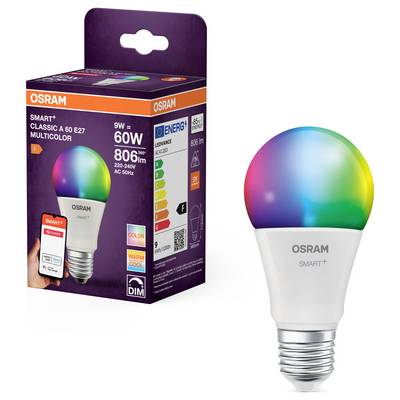 OSRAM HOMELIGHTING 4099854460333 LED EEK F (A - G) E27 Kolbenform 9 W RGBW (Ø x H) 60.00 mm x 60.00 mm dimmbar 1 St.-1