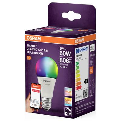 OSRAM HOMELIGHTING 4099854460333 LED EEK F (A - G) E27 Kolbenform 9 W RGBW (Ø x H) 60.00 mm x 60.00 mm dimmbar 1 St.-2