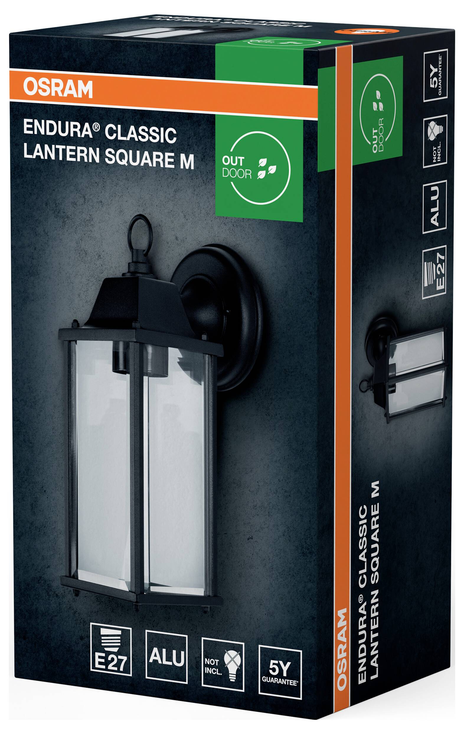 OSRAM HOMELIGHTING ENDURA Classic Lantern Square M E27 4099854447402 LED-Außenwandleuchte LED E27 0 W-2