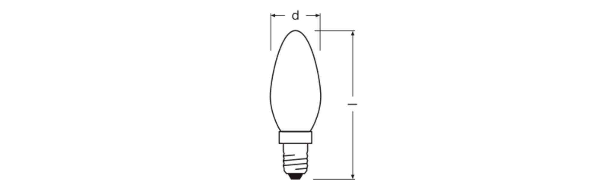 OSRAM HOMELIGHTING 4099854466700 LED EEK D (A - G) E14 Kerzenform 1.8 W Warmweiß (Ø x H) 35.00 mm x 35.00 mm nicht dimmb-1