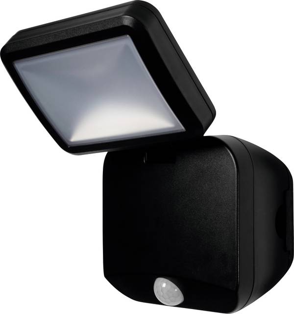 OSRAM HOMELIGHTING Battery LED Spotlight Sensor 4W 4000K IP54 Black 4099854497490 Außenstrahler 4 W Leuchtfarben: Neutralweiß
