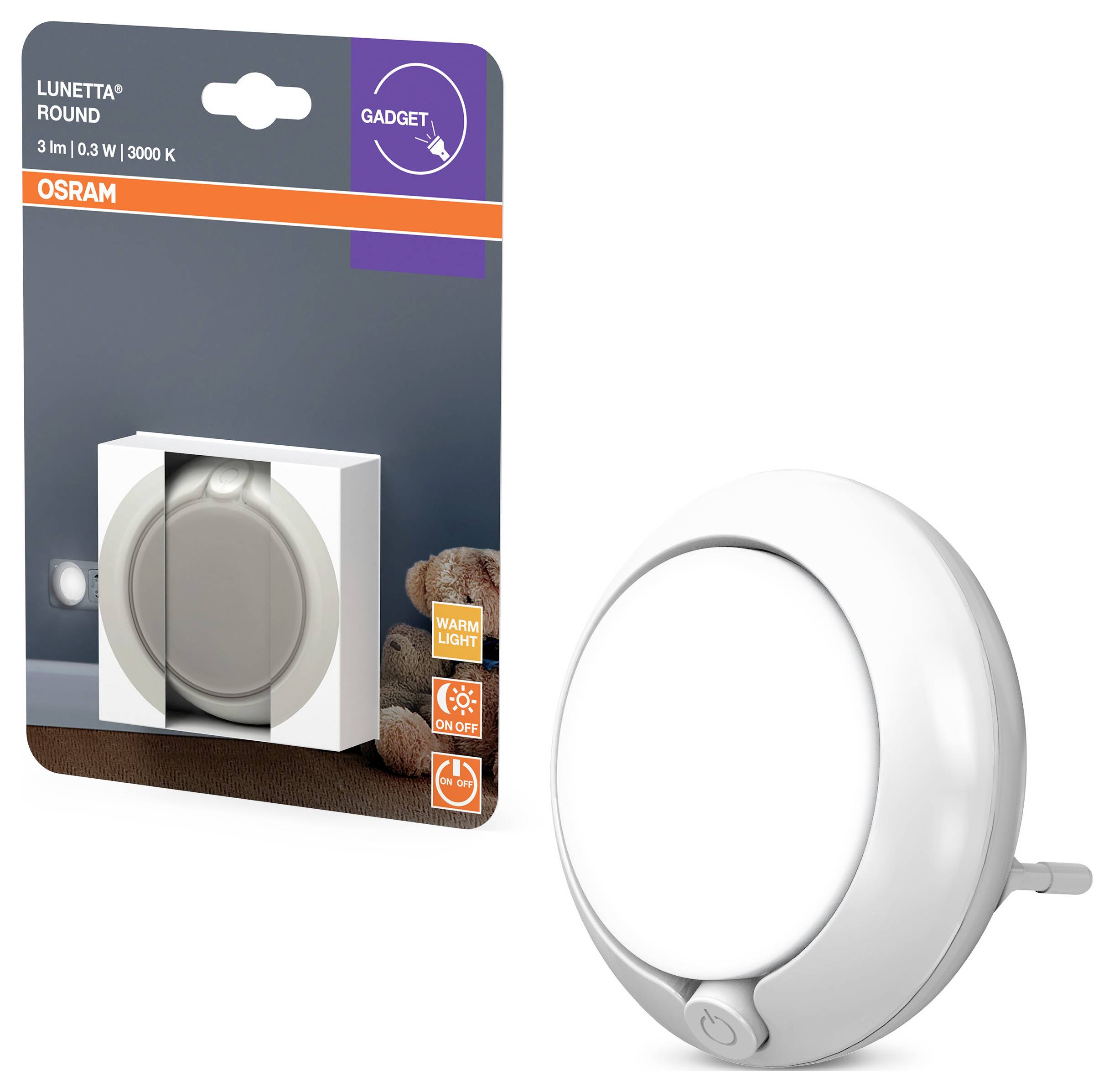OSRAM HOMELIGHTING Lunetta Round White 4099854530616 LED-Nachtlicht Warmweiß Weiß-1