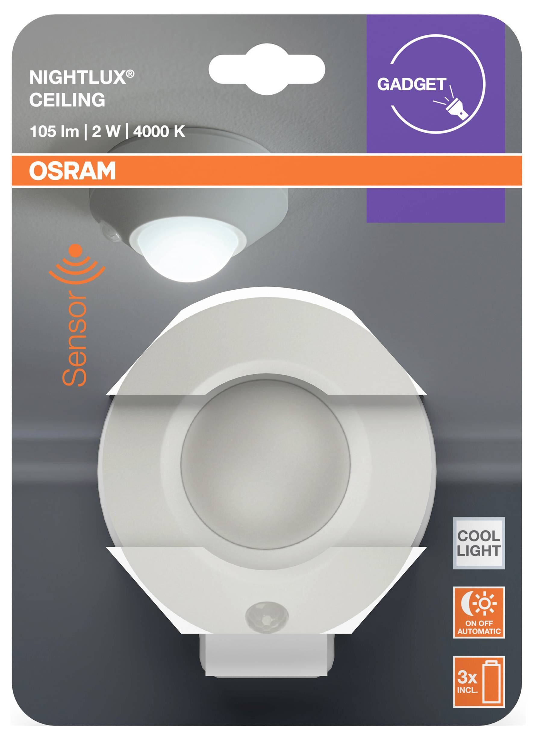 OSRAM HOMELIGHTING NIGHTLUX Ceiling White 4099854530807 LED-Nachtlicht LED Kaltweiß Weiß-2