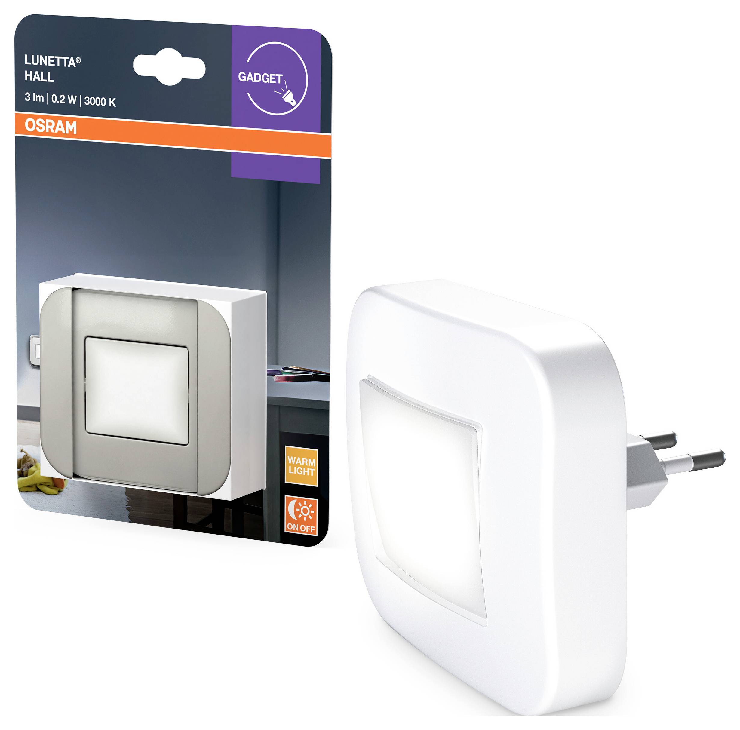 OSRAM HOMELIGHTING Lunetta Hall White 4099854532191 LED-Nachtlicht LED Weiß Weiß-1