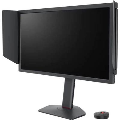 Ein Computer-Monitor mit einem Sichtschutzfilter und einem Steuergerät daneben, entwickelt zur Reduzierung von Blendung und Verbesserung der Konzentration.
