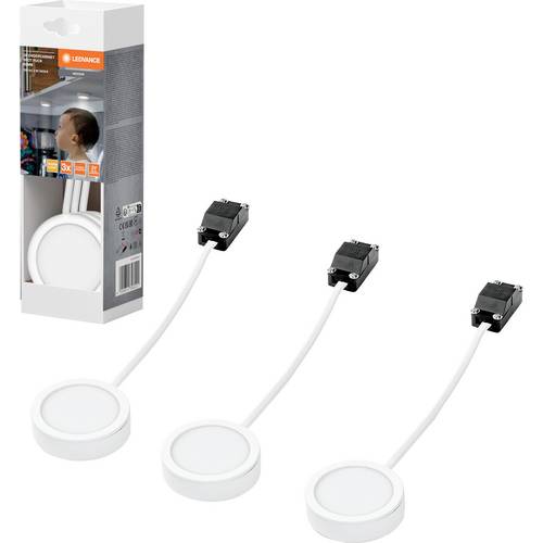 Thumbnail - LEDVANCE Undercabinet Spot Puck 65mm 3 x 3W 830 White LED-Unterbauleuchte 3.00 W Warmweiß Weiß