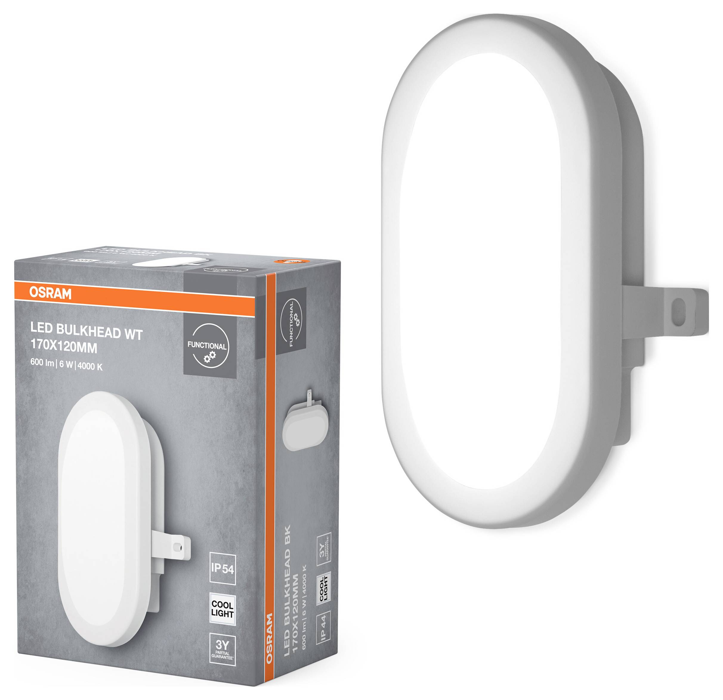 OSRAM HOMELIGHTING LED Bulkhead 6W 4000K White LED-Wandleuchte-1