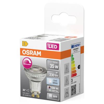 OSRAM HOMELIGHTING 4099854457050 LED-Reflektorlampe EEK E (A - G) GU10 2.4 W Kaltweiß (Ø x H) 50.00 mm x 50.00 mm 1 St.-2