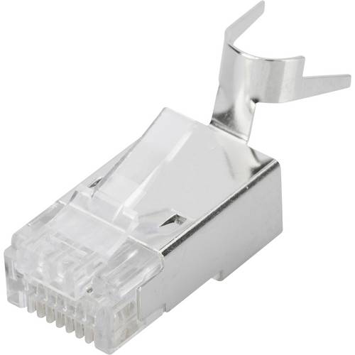 Digitus AK-219604-100 DIGITUS Modularstecker für Rundkabel, CAT 6A, geschirmt - 100 Stk. AK-219604-100 RJ45 Stecker Silb...