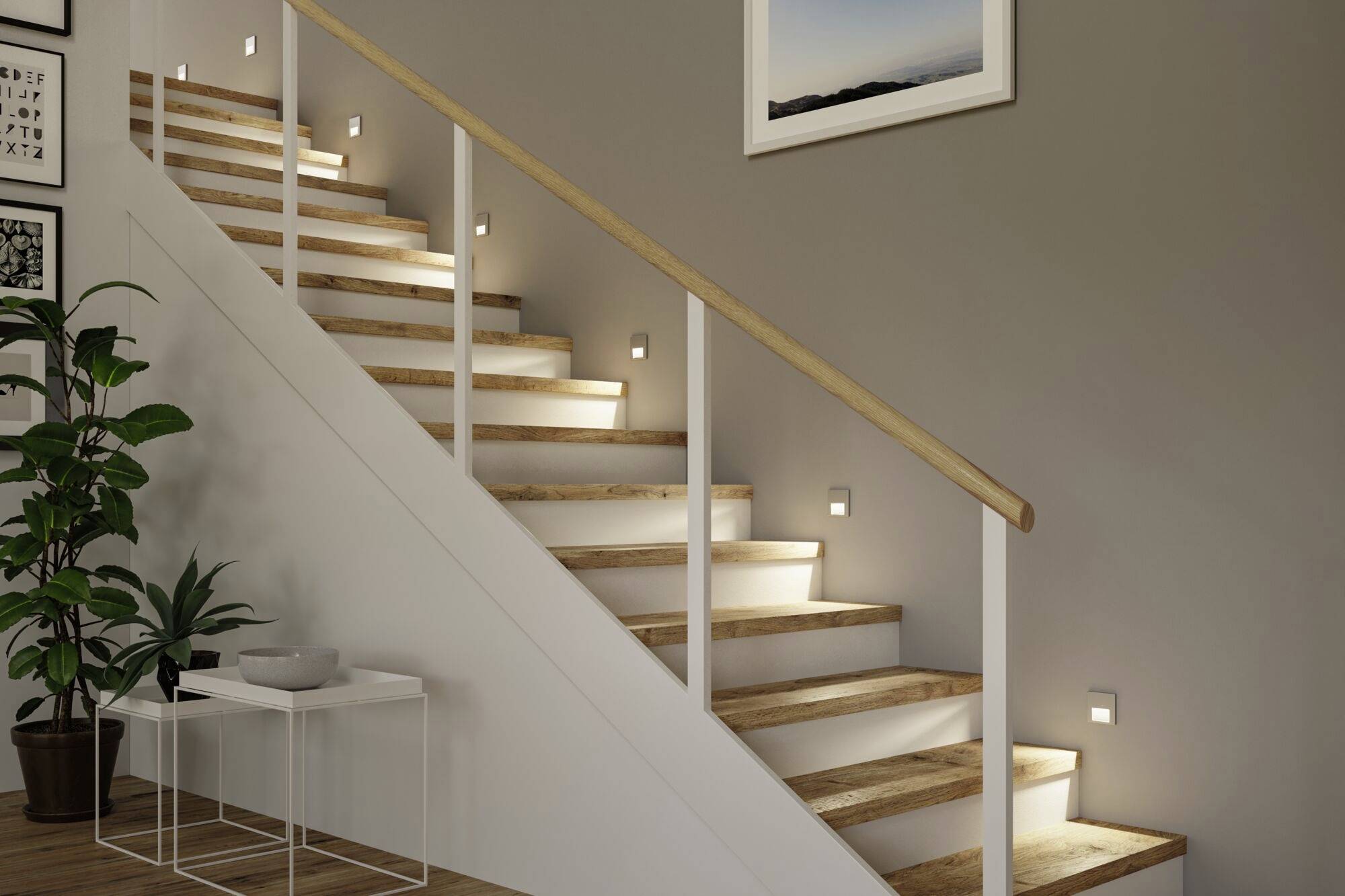 Paulmann 80003 Tsaro eckig 80x36mm 1W 80lm 230V 2700K Wandeinbauleuchte LED 1 W Chrom (matt)-7