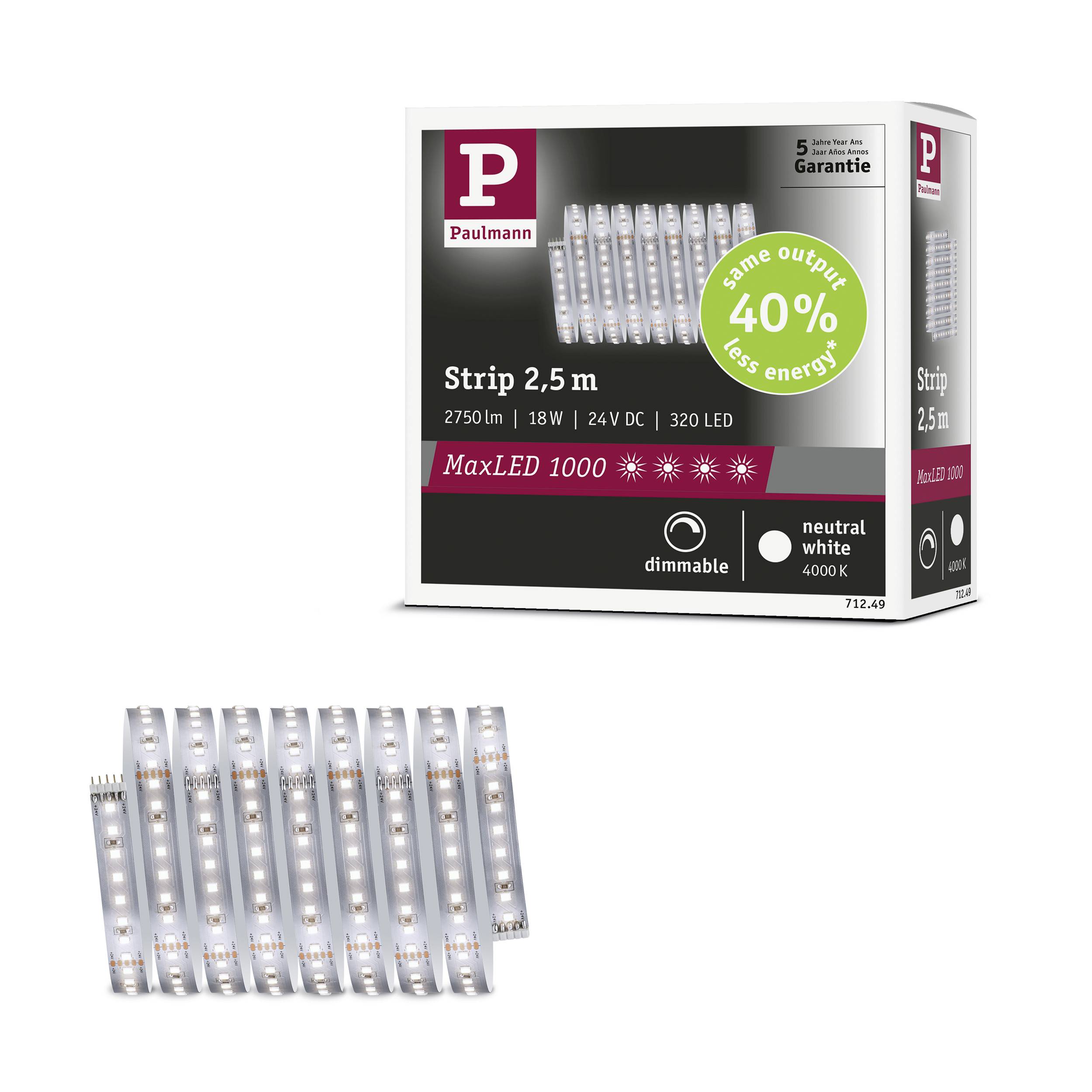 Paulmann MaxLED 1000 Stripe 71249 LED-Streifen 2.5 m Neutralweiß 1 St.-9