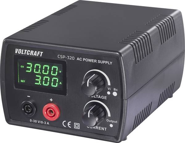 VOLTCRAFT CSP-320 Labornetzgerät, einstellbar 0 - 30 V/DC 1 - 3 A 90 W Netz- und Akkubetrieb Anzahl Ausgänge 1 x