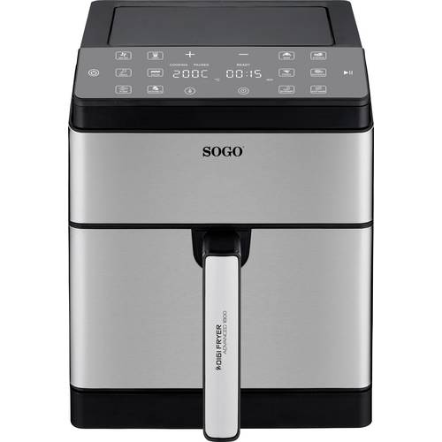 SOGO Human Technology Advanced 1800 Heißluft-Fritteuse 8 l 1800 W Schwarz, Edelstahl