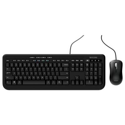 Incase Wired Desktop 600 (Tastatur & Maus) Kabelgebunden Tastatur, Maus-Set Geräuscharme Tasten Deutsch, QWERTZ Schwarz-0