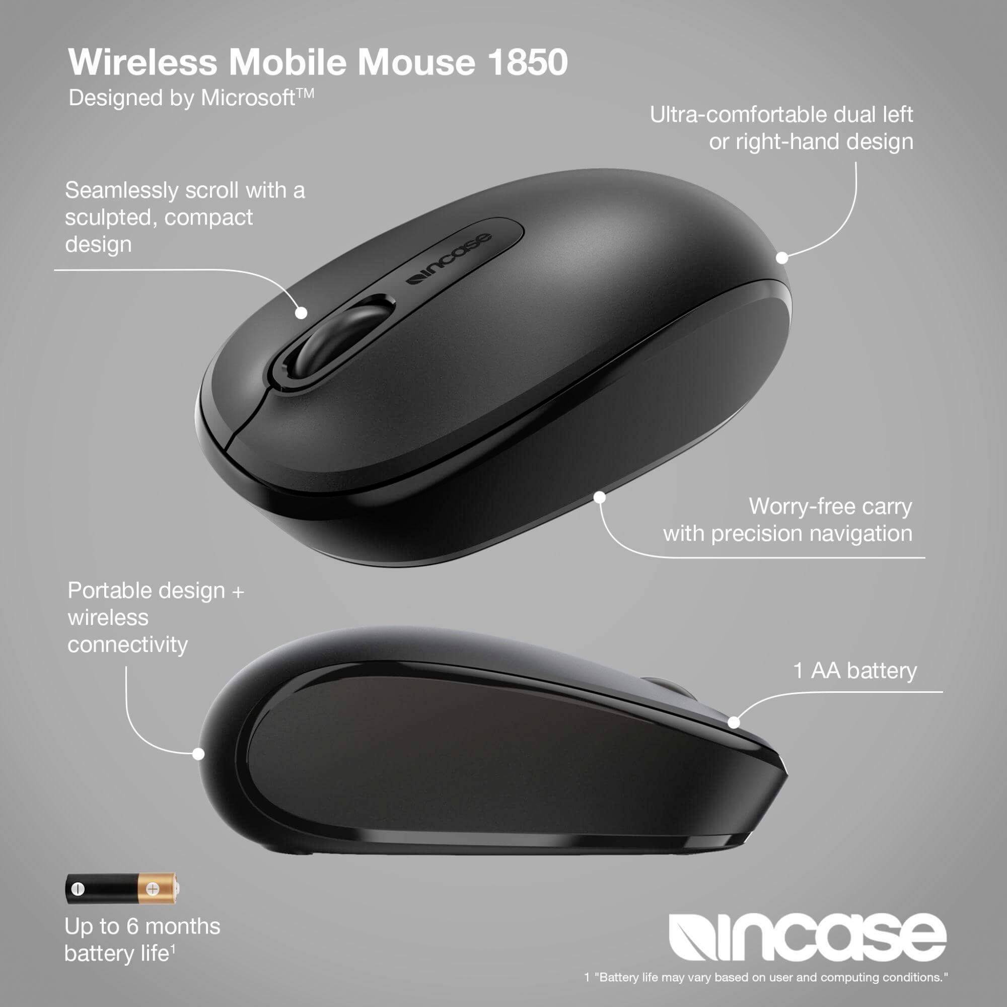 Incase Maus Kabellos Schwarz Intelligentes Scrollrad-5