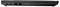 Seitenansicht eines geschlossenen schwarzen Laptops mit verschiedenen Anschlüssen wie USB, HDMI und Ladeanschluss.