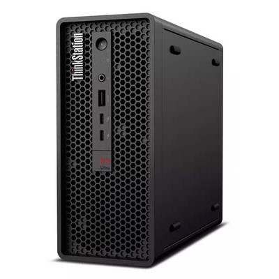Ein schwarzer Computer-Tower mit einem Frontpanel im Wabenmuster. Ausgestattet mit Einschaltknopf, USB-Anschlüssen und der Beschriftung 'P3 Ultra' am unteren Rand.