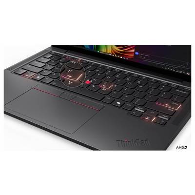 Eine Nahaufnahme einer schwarzen Laptop-Tastatur mit hervorgehobenen Tasten 'F', 'V' und 'B'. Das ThinkPad-Logo befindet sich unten rechts auf dem Gerät.