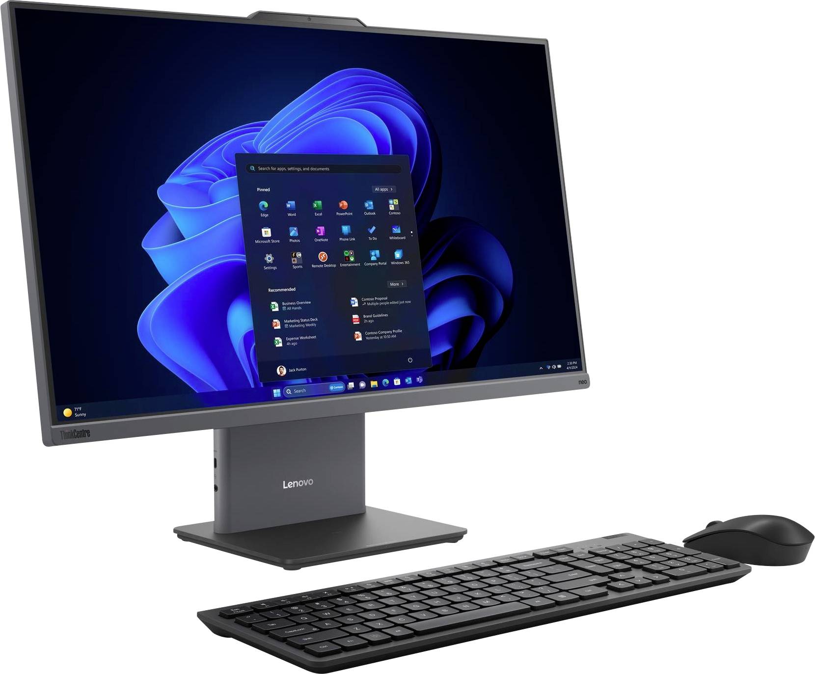 Lenovo All-in-One PC ThinkCentre neo55a 24 60.5 cm (23.8 Zoll) Full HD AMD Ryzen 5 220 4.9 GHz 16 GB RAM 512 GB SSD AMD ...