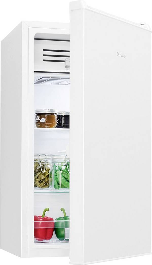 Bomann Kühlschrank KS 7257 | 83 Liter | mit Frostfach | leise 41 dB | Tischkühlschrank | LED | stufenlos regelbar | Weiß