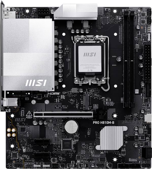 MSI 7E64-001R Mainboard Sockel (PC) Intel® LGA 1851 Formfaktor (Details) Micro-ATX Mainboard-Chipsatz Intel® H810