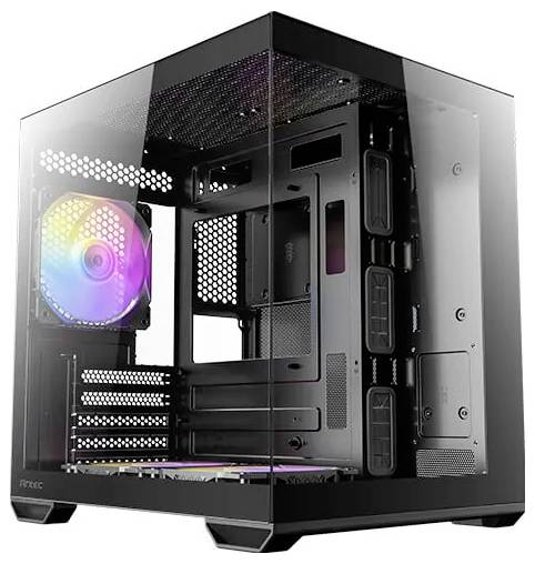 Antec 0-761345-10217-9 Mini-Tower PC Case Nero 3 ventole pre-montate, finestra laterale