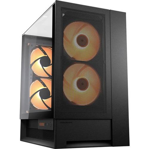 Cougar CGR-2WA3B-RGB Midi-Tower PC-Gehäuse Schwarz 2 vorinstallierte Lüfter, Seitenfenster, Integrierte Beleuchtung